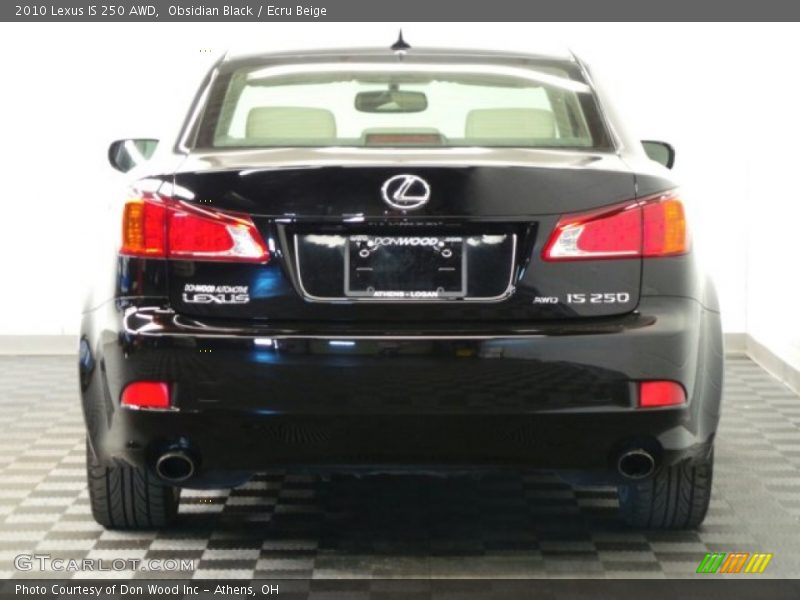 Obsidian Black / Ecru Beige 2010 Lexus IS 250 AWD