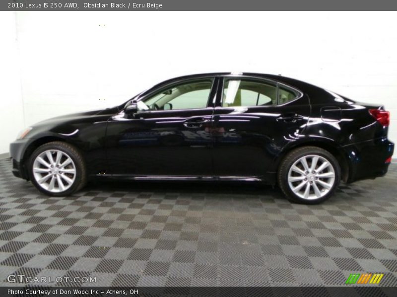 Obsidian Black / Ecru Beige 2010 Lexus IS 250 AWD