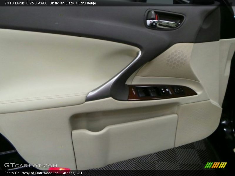 Obsidian Black / Ecru Beige 2010 Lexus IS 250 AWD