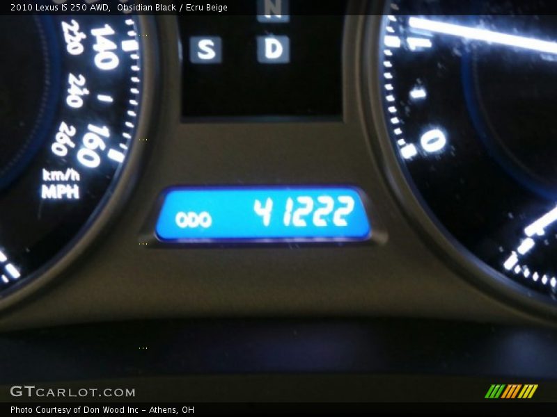 Obsidian Black / Ecru Beige 2010 Lexus IS 250 AWD