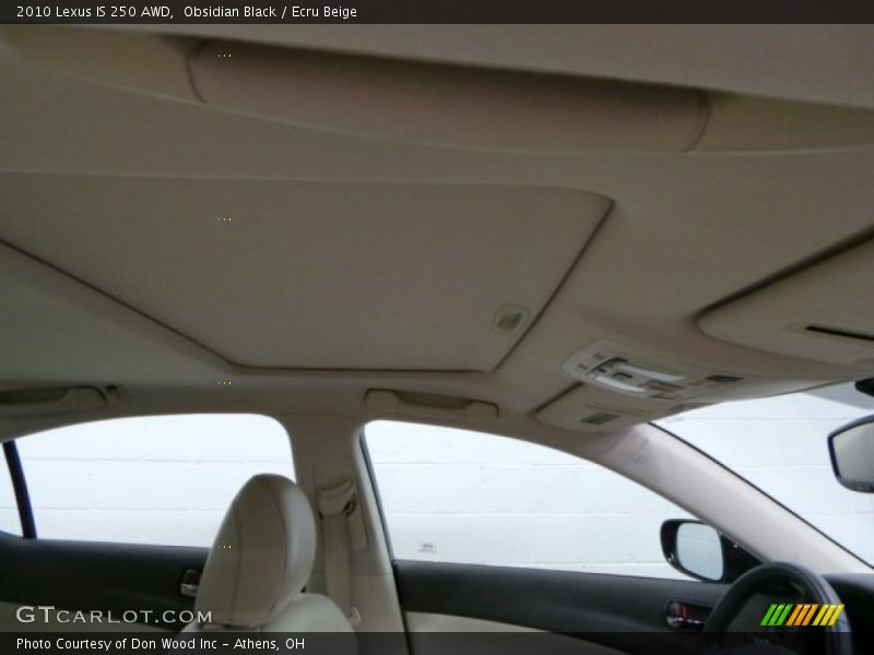 Obsidian Black / Ecru Beige 2010 Lexus IS 250 AWD