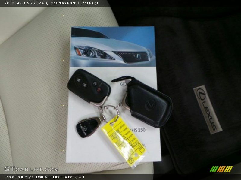 Obsidian Black / Ecru Beige 2010 Lexus IS 250 AWD