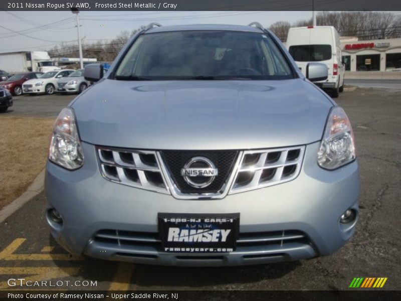 Frosted Steel Metallic / Gray 2011 Nissan Rogue SV AWD