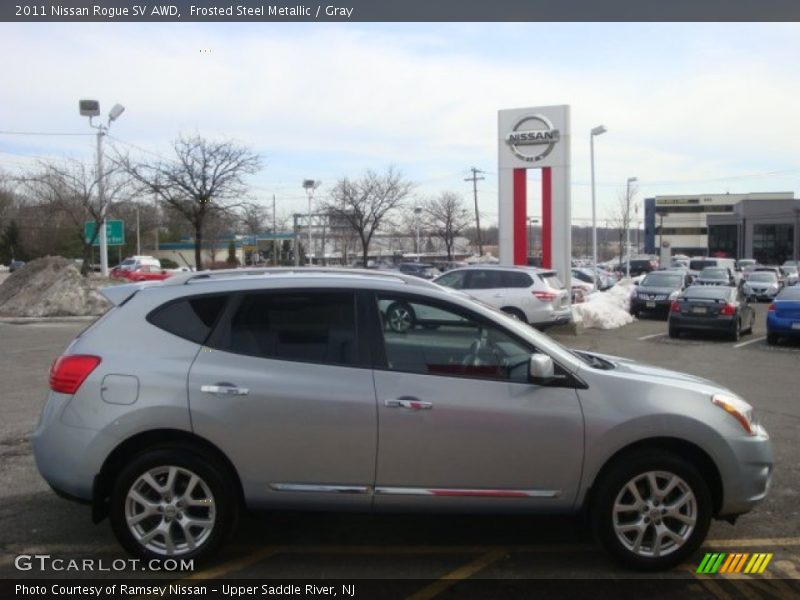 Frosted Steel Metallic / Gray 2011 Nissan Rogue SV AWD