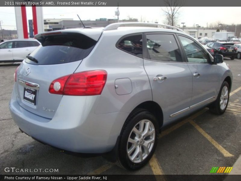 Frosted Steel Metallic / Gray 2011 Nissan Rogue SV AWD