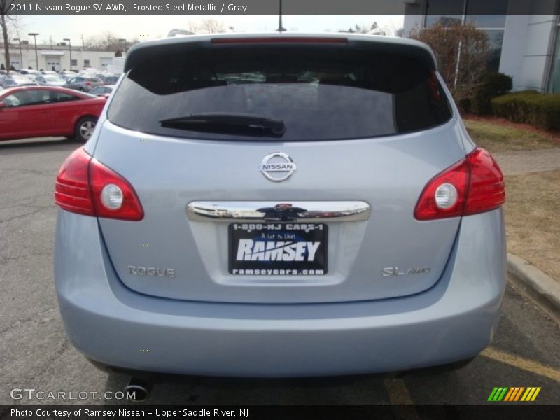 Frosted Steel Metallic / Gray 2011 Nissan Rogue SV AWD