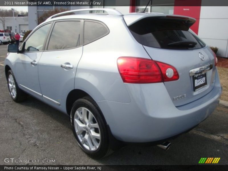 Frosted Steel Metallic / Gray 2011 Nissan Rogue SV AWD