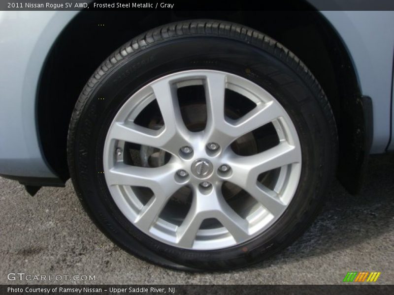 Frosted Steel Metallic / Gray 2011 Nissan Rogue SV AWD