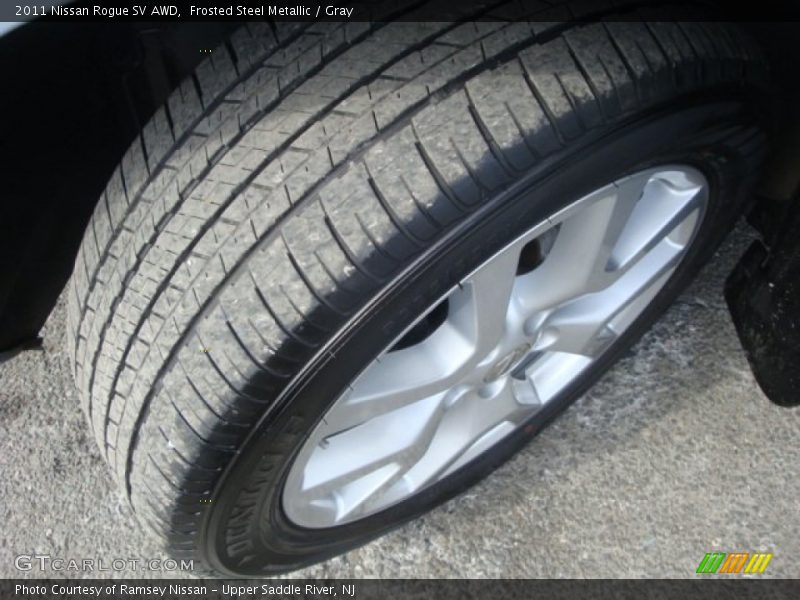 Frosted Steel Metallic / Gray 2011 Nissan Rogue SV AWD