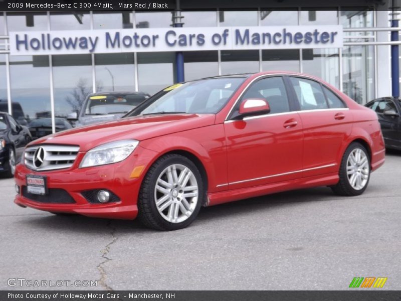 Mars Red / Black 2009 Mercedes-Benz C 300 4Matic