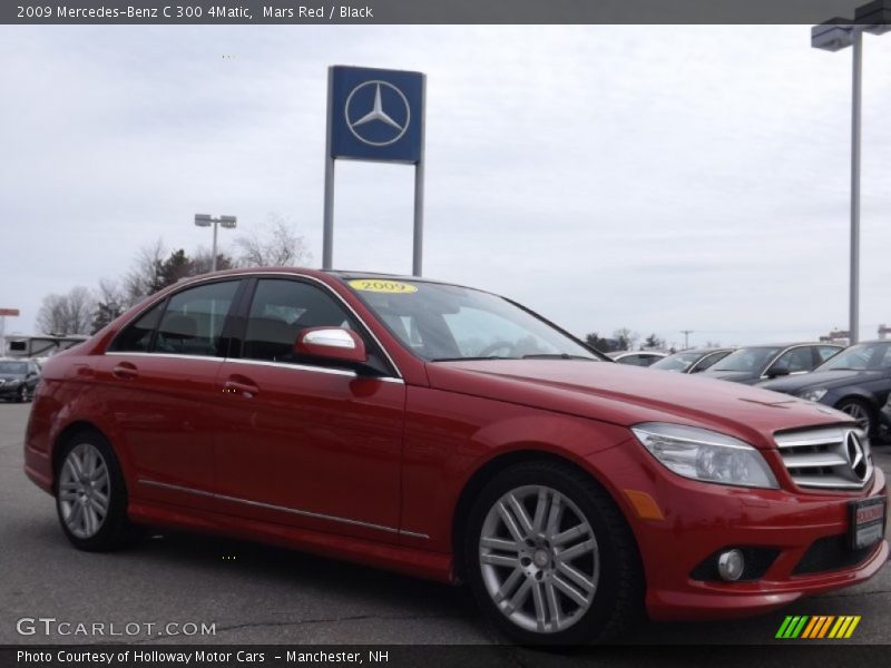 Mars Red / Black 2009 Mercedes-Benz C 300 4Matic