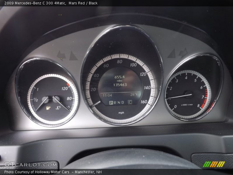 Mars Red / Black 2009 Mercedes-Benz C 300 4Matic