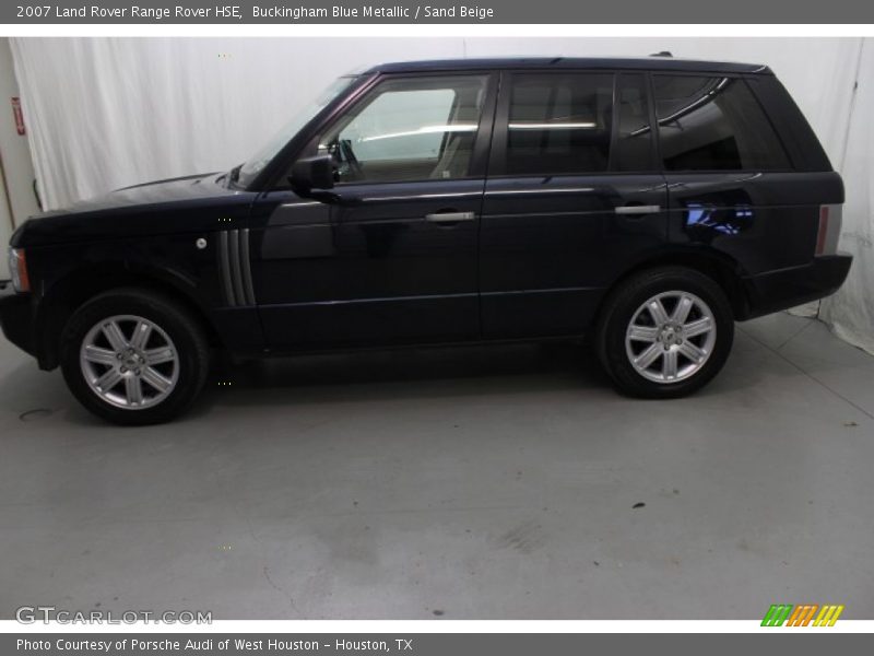 Buckingham Blue Metallic / Sand Beige 2007 Land Rover Range Rover HSE