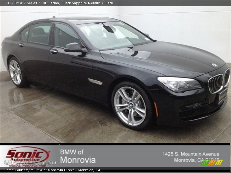 Black Sapphire Metallic / Black 2014 BMW 7 Series 750Li Sedan