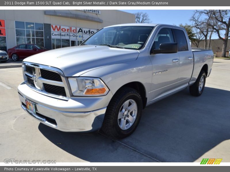 Bright Silver Metallic / Dark Slate Gray/Medium Graystone 2011 Dodge Ram 1500 SLT Quad Cab