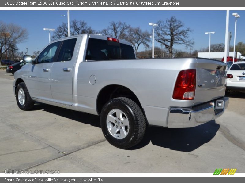 Bright Silver Metallic / Dark Slate Gray/Medium Graystone 2011 Dodge Ram 1500 SLT Quad Cab