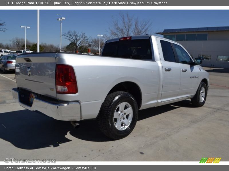 Bright Silver Metallic / Dark Slate Gray/Medium Graystone 2011 Dodge Ram 1500 SLT Quad Cab