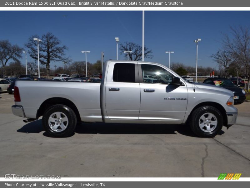 Bright Silver Metallic / Dark Slate Gray/Medium Graystone 2011 Dodge Ram 1500 SLT Quad Cab