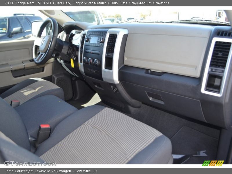 Bright Silver Metallic / Dark Slate Gray/Medium Graystone 2011 Dodge Ram 1500 SLT Quad Cab