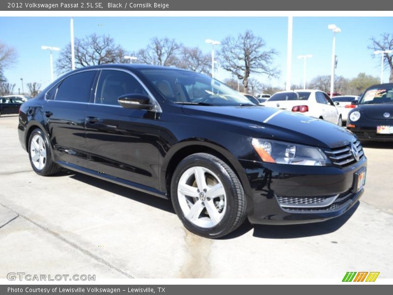 Black / Cornsilk Beige 2012 Volkswagen Passat 2.5L SE