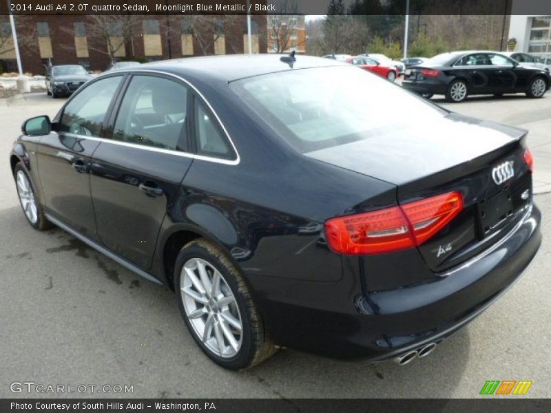 Moonlight Blue Metallic / Black 2014 Audi A4 2.0T quattro Sedan