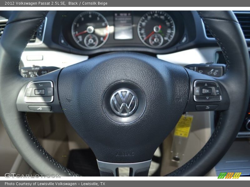 Black / Cornsilk Beige 2012 Volkswagen Passat 2.5L SE
