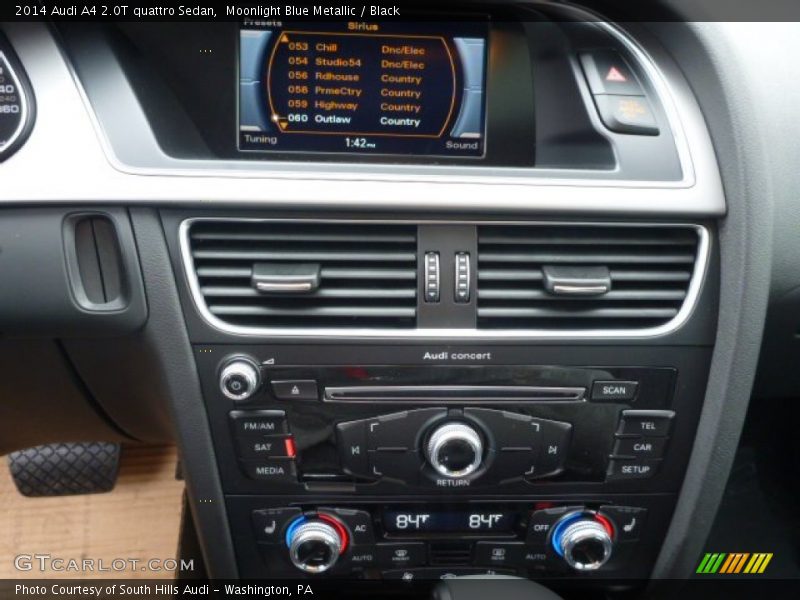 Moonlight Blue Metallic / Black 2014 Audi A4 2.0T quattro Sedan