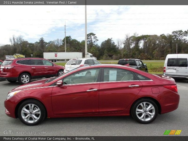 Venetian Red / Camel 2011 Hyundai Sonata Limited
