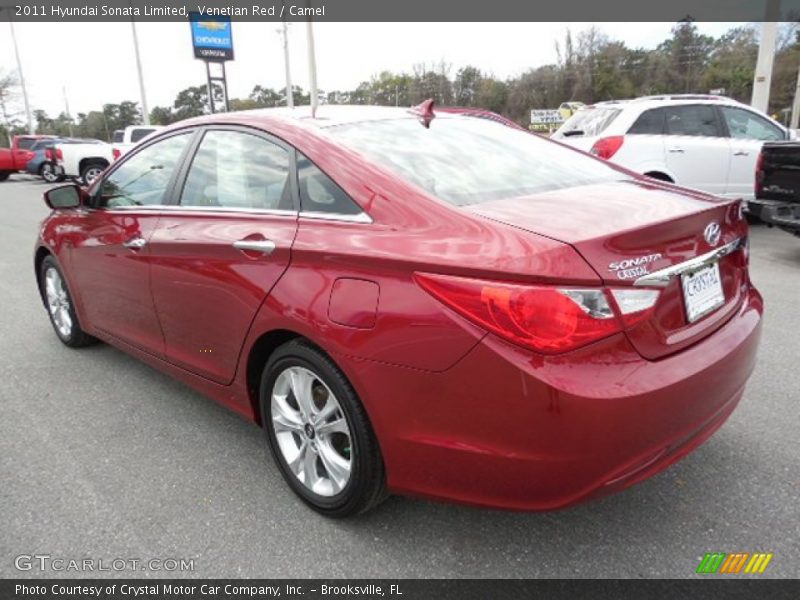 Venetian Red / Camel 2011 Hyundai Sonata Limited