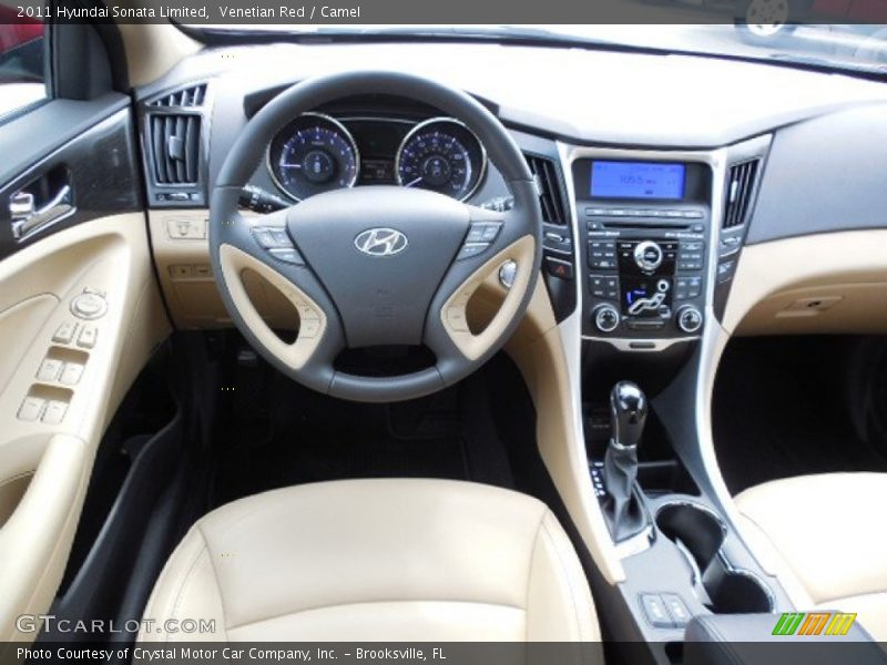 Venetian Red / Camel 2011 Hyundai Sonata Limited
