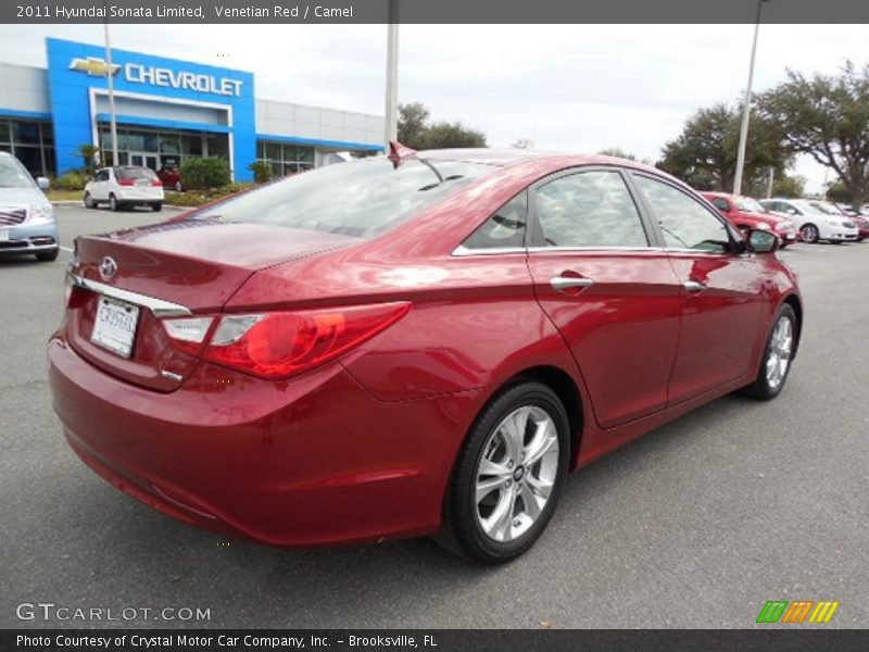 Venetian Red / Camel 2011 Hyundai Sonata Limited