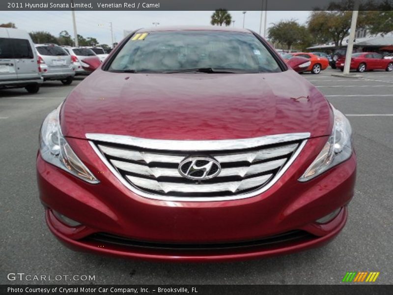 Venetian Red / Camel 2011 Hyundai Sonata Limited