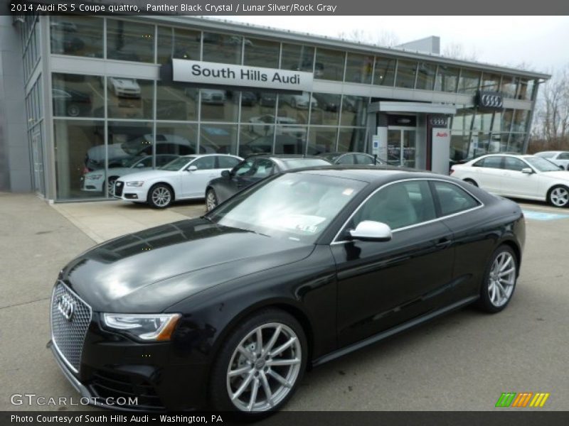 Panther Black Crystal / Lunar Silver/Rock Gray 2014 Audi RS 5 Coupe quattro