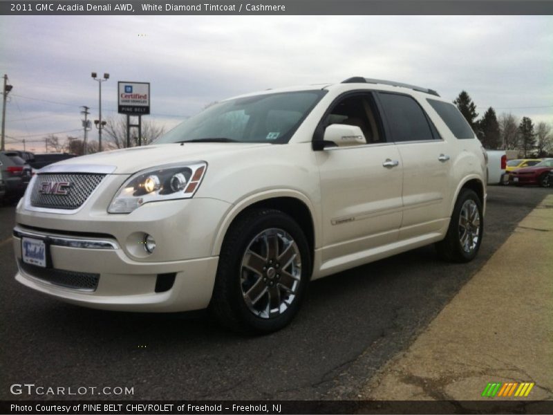 White Diamond Tintcoat / Cashmere 2011 GMC Acadia Denali AWD