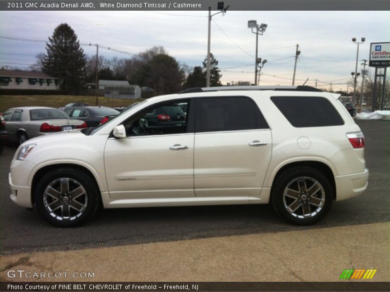 White Diamond Tintcoat / Cashmere 2011 GMC Acadia Denali AWD