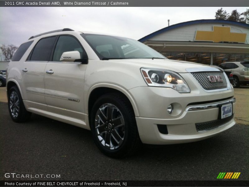 White Diamond Tintcoat / Cashmere 2011 GMC Acadia Denali AWD