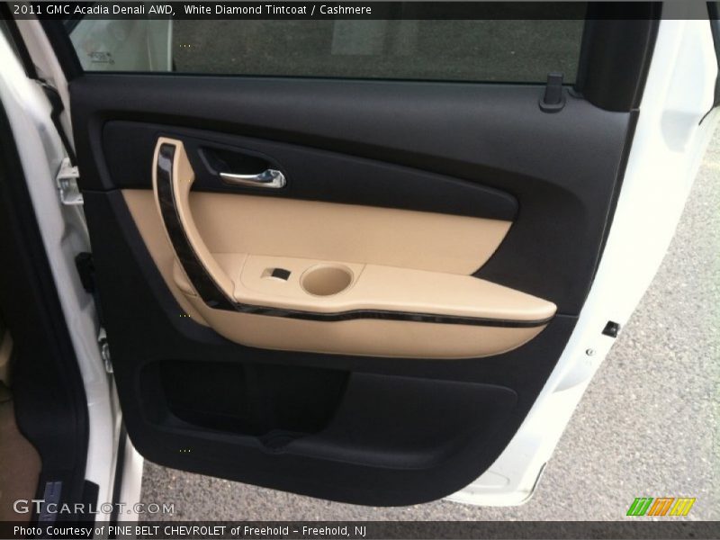 White Diamond Tintcoat / Cashmere 2011 GMC Acadia Denali AWD
