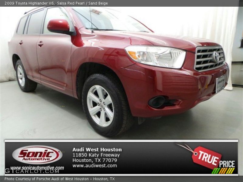 Salsa Red Pearl / Sand Beige 2009 Toyota Highlander V6