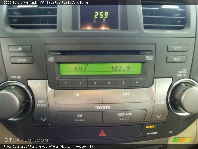 Salsa Red Pearl / Sand Beige 2009 Toyota Highlander V6