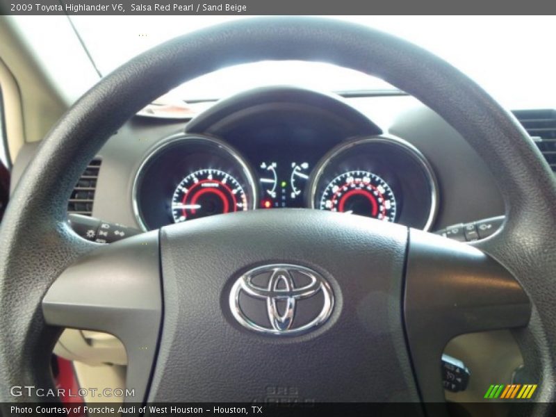 Salsa Red Pearl / Sand Beige 2009 Toyota Highlander V6