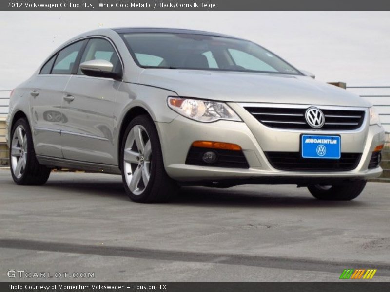 White Gold Metallic / Black/Cornsilk Beige 2012 Volkswagen CC Lux Plus
