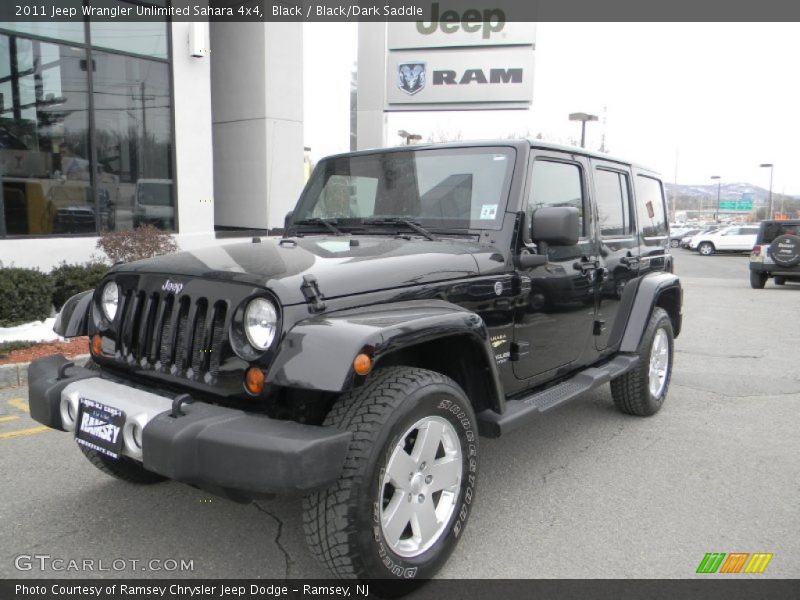 Black / Black/Dark Saddle 2011 Jeep Wrangler Unlimited Sahara 4x4