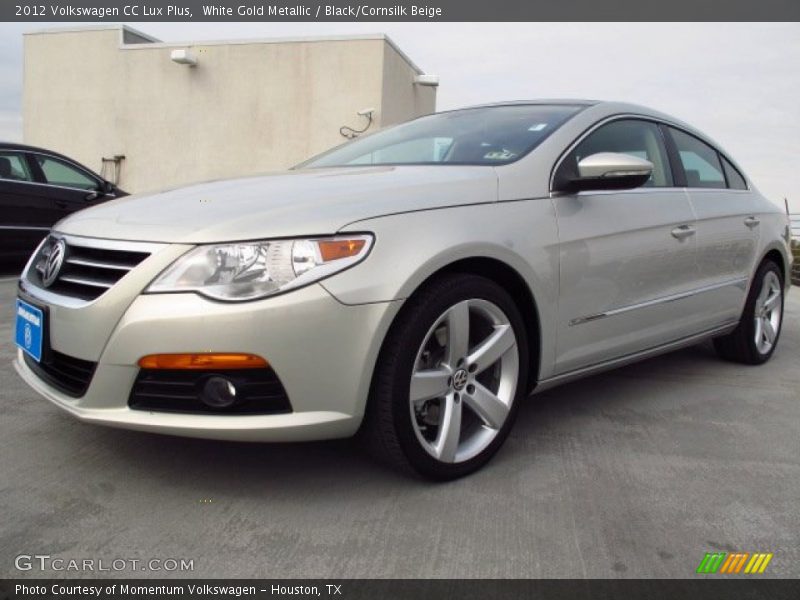 White Gold Metallic / Black/Cornsilk Beige 2012 Volkswagen CC Lux Plus