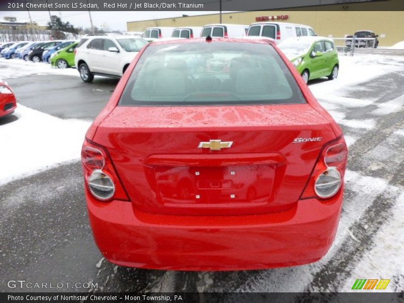 Red Hot / Jet Black/Dark Titanium 2014 Chevrolet Sonic LS Sedan