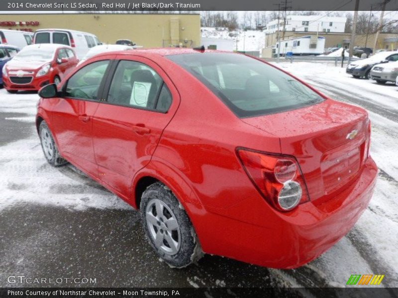 Red Hot / Jet Black/Dark Titanium 2014 Chevrolet Sonic LS Sedan