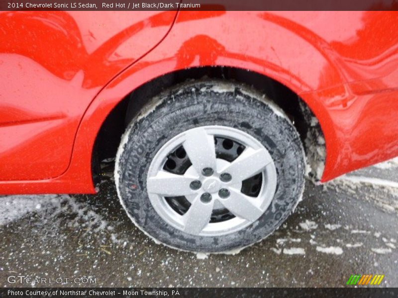 Red Hot / Jet Black/Dark Titanium 2014 Chevrolet Sonic LS Sedan