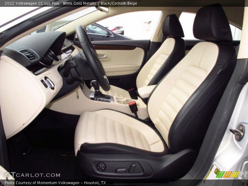 White Gold Metallic / Black/Cornsilk Beige 2012 Volkswagen CC Lux Plus