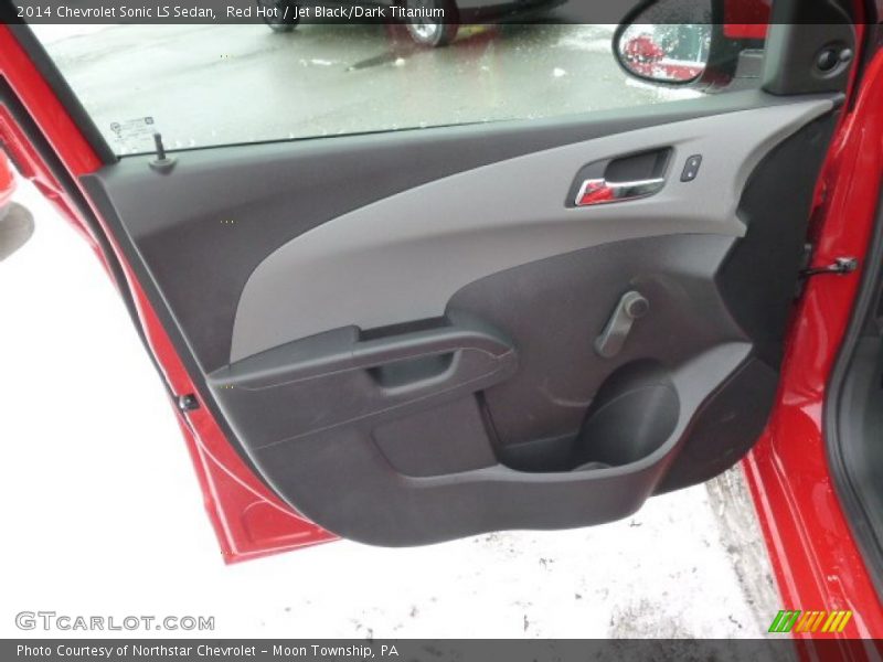 Red Hot / Jet Black/Dark Titanium 2014 Chevrolet Sonic LS Sedan