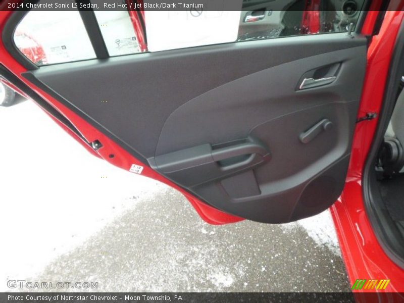 Red Hot / Jet Black/Dark Titanium 2014 Chevrolet Sonic LS Sedan