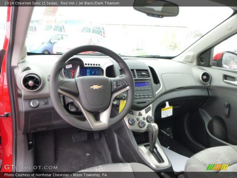 Red Hot / Jet Black/Dark Titanium 2014 Chevrolet Sonic LS Sedan